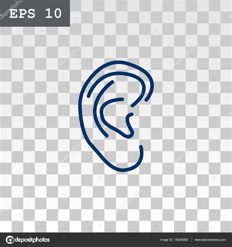 Hearing Ear Flat Icon — Stock Vector © Mrwebicon 136208262