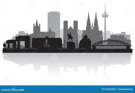 Cologne Germany City Skyline Silhouette Stock Vector Illustration Of