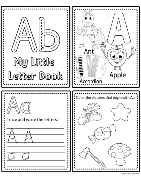 Abc Mini Book Printable Alphabet Letter Mini Book