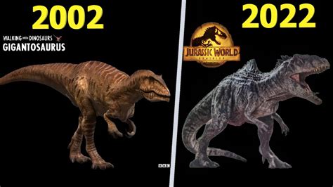 Giganotosaurus Evolution Over The Years 1997 2022 Youtube