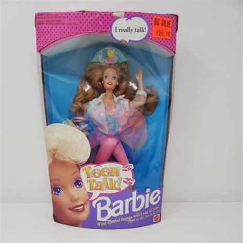 Teen Talk Barbie Doll 1991 Mattel 5745 Red Hair Green Hat 74299057458 Ebay