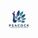 Peacock logo design can be used as symbols, brand identity, company ...