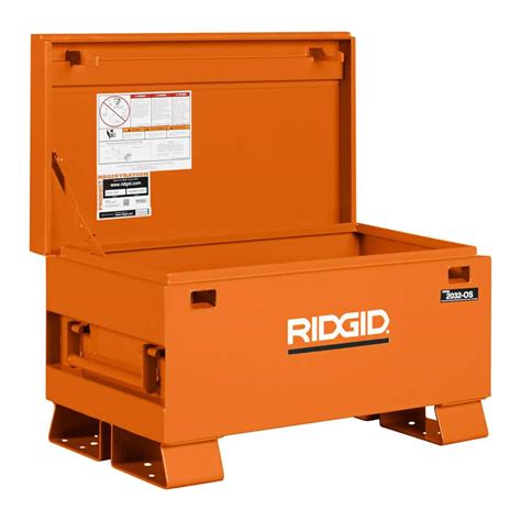 ridgid 32 in w x 19 in d x 18 25 in h portable storage chest jobsite box 32r os the home depot