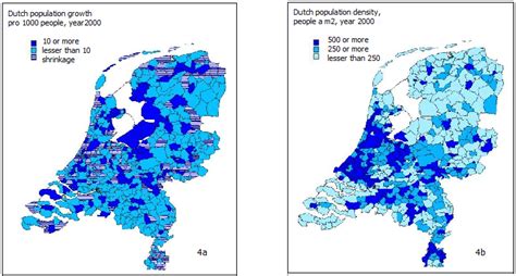dutch population density growth and shrinkage in the year 2000 download scientific diagram