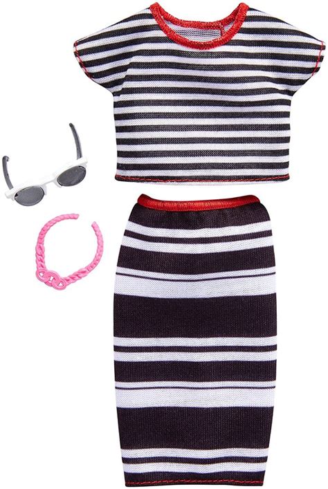 Barbie Fashions Complete Look Striped Top Skirt Set 1004×1500
