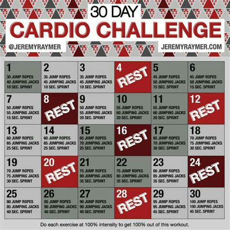 Giving This A Try Cardio Challenge 30 Day Cardio Challenge 30