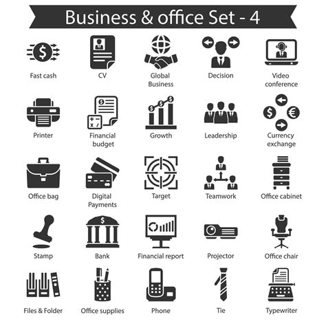 Business And Office Icon Pack 4493467 Vector Art At Vecteezy