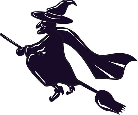 Witch On Broom Clipart Clipart Wikiclipart