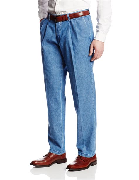 Lee Lee Mens 42x30 Relaxed Fit Chino Pleated Denim Pants Walmart