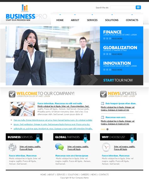 Business Website Templates Psd Free Download