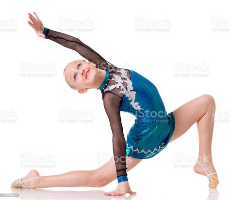 Gymnast Girl Isolated On White Stock Photo Download Image Now 8 9