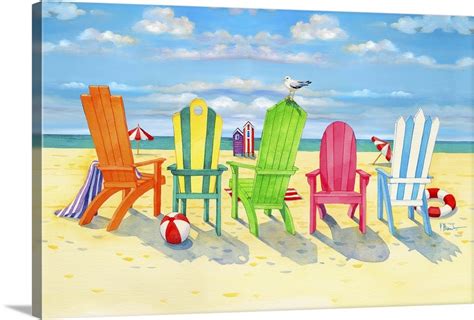 Brighton Beach Chairs Beach Scene Painting Scene Paintings Beach