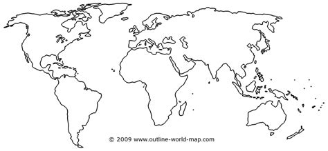 Blank World Map Image With White Areas And Thick Borders B3c Ecc