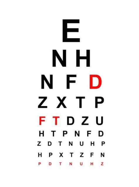 Printable Eye Chart Print Free 2020 Eyechart 20 Ft Illiterate