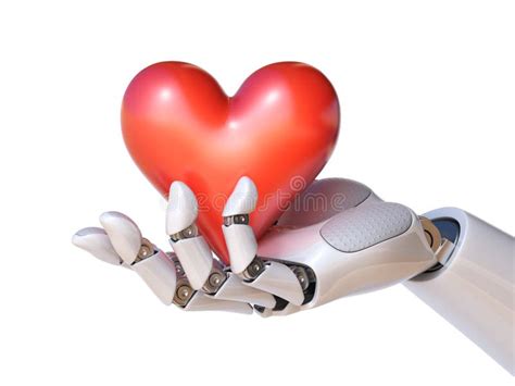 Robot Hand Holding Heart Stock Illustrations 207 Robot Hand Holding