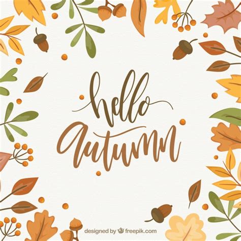 Free Vector Hello Autumn Background