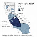 Valley Fever California Map – Map Vector