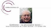 Paul Ricoeur : Conférence "La philosophie morale", 1994 - YouTube