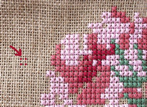 Rose Cross Stitch Burlap Bag Tutorial The Polka Dot Chair