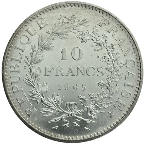 Valeur Actuelle D Une Piece De 50 Francs En Argent - 10 francs Hercule Argent - La Jeanne d'Or