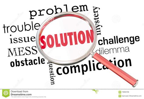 Solution Solve Problem Issue Resolution Magnifying Glas Stock ...