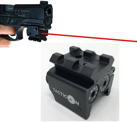Mini Tactical Red Laser Sight W Pistol Gun Rifle Handgun Weaver Rail