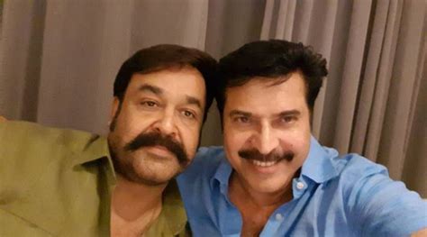 Mohanlal And Mamootty Take A Selfie We Wonder If They Are Discussing A