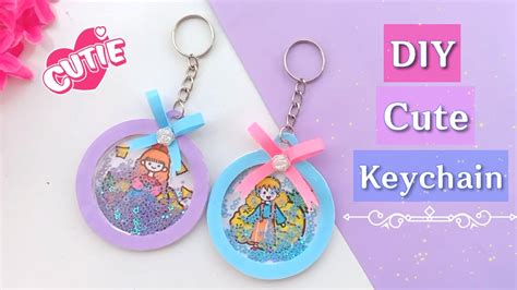 How To Make Cute Keychain Diy Glitter Keychain Shorts Youtube