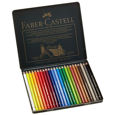 Faber Castell Colored Polychromos Tin Of 24 Color Pencils Ebay