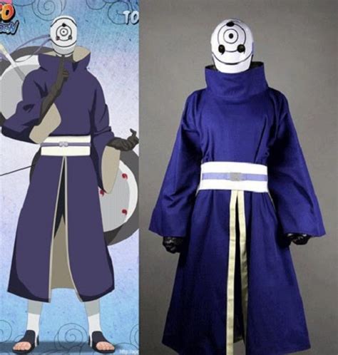 Naruto Akatsuki Ninja Tobi Obito Madara Uchiha Purple Jacket Cosplay