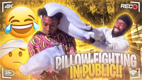 Pillow Fighting Strangers In Public Atlanta Hood Edition Youtube