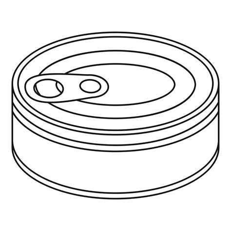Tuna Can Icon Outline Style 14481913 Vector Art At Vecteezy