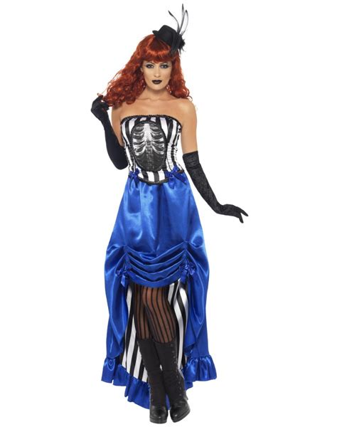 Grotesque Burlesque Pin Up Costume Blue Costume