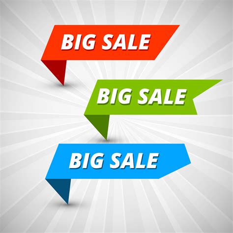 Big Sale Banners Colorful Template Vector 258814 Vector Art At Vecteezy