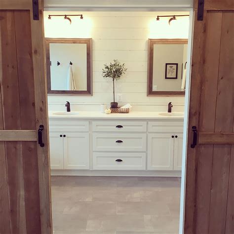 Double Barn Doors Leading To The Master Bath Yes Please The Shiplap