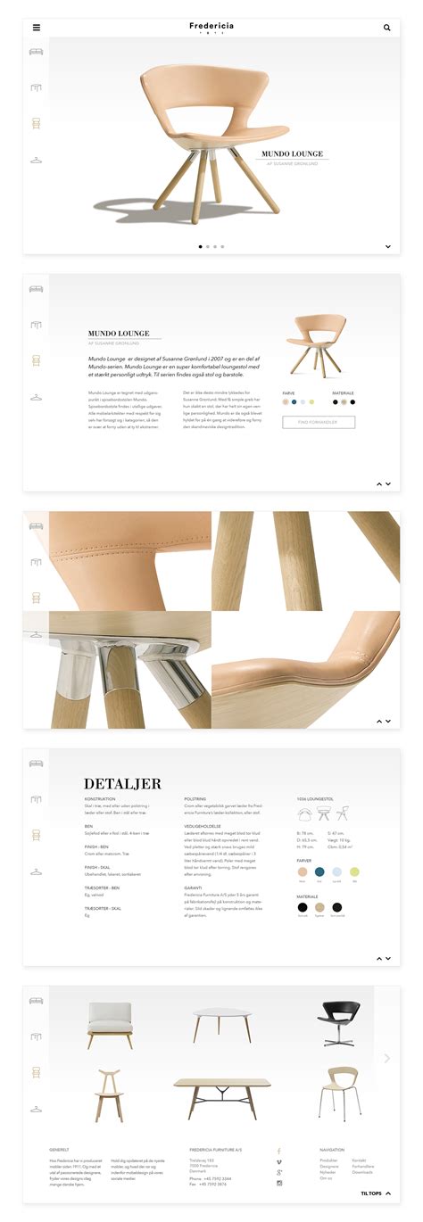 Fredericia Furniture Webdesign On Behance