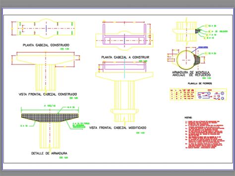 Cabezales Para Puentes En Autocad Descargar Cad Gratis 17387 Kb Bibliocad