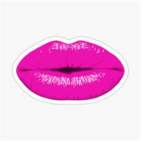 Sexy Pink Lips Pouting Sticker By Aredshirt Redbubble