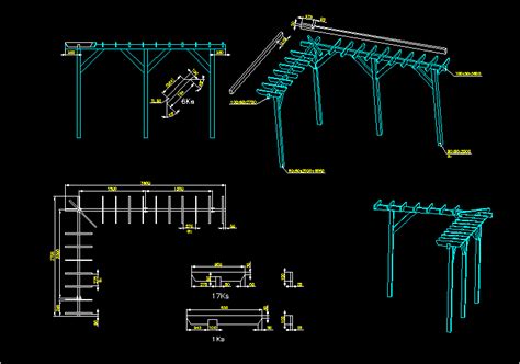 Pergola Construction Details Dwg Detail For Autocad • Designscad