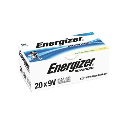 Energizer Advanced 522 9v Batteries Pack Of 20 E300488300 Er41504