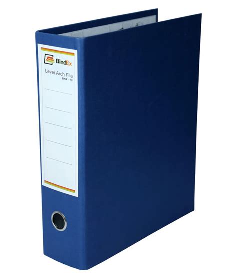 Bindex Premium Quality Office Lever Arch Box File Laminated Blue Pack