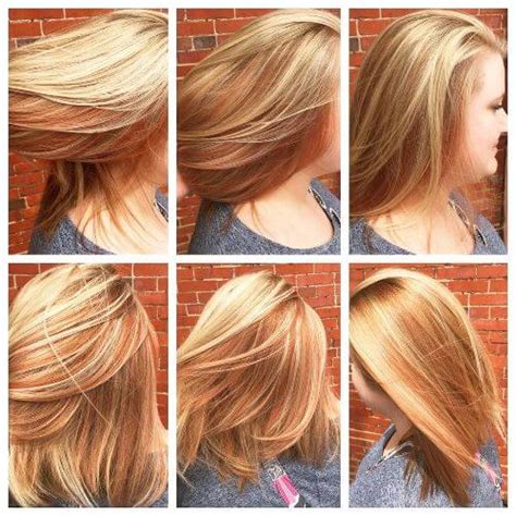 Gold, red, and honey highlights pop in this haircut styling. 50 Blonde Hair Highlights for All Types of Hair & Colors ...