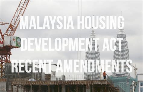 The demand for affordable housing is high and many people need it but in the end, these houses are not sold, leaving many empty units unoccupied. MALAYSIA HOUSING DEVELOPMENT (CONTROL & LICENSING) ACT ...