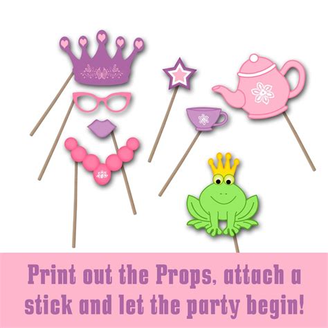 The Princess And Frog Photo Booth Props Are Ready To Be Used For