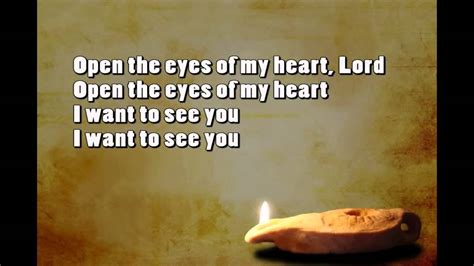 Open The Eyes Of My Heart Lord W Lyrics Randy Travis Youtube