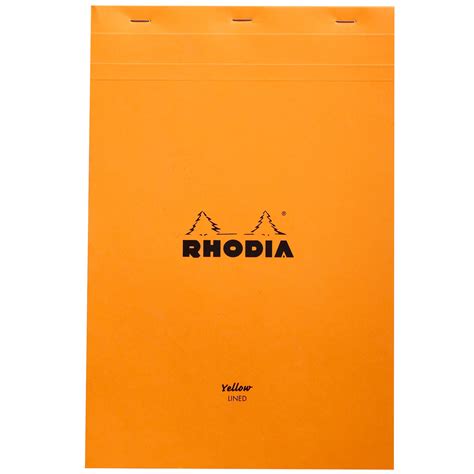 rhodia pad 8 25 x 12 5 lined orange
