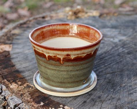 Ceramic Planter With Drainage Pottery Planter Stoneware Etsy