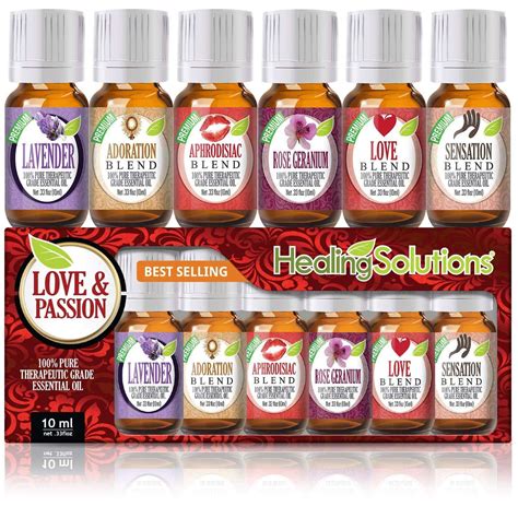 love and passion essential oils set x6 healing solutions healing solutions essential oils