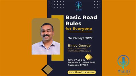 Basic Road Rules Class By Binoy George Youtube