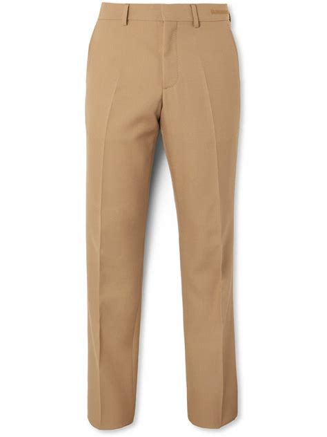 Burberry Clarence Slim Fit Wool And Silk Blend Twill Suit Trousers
